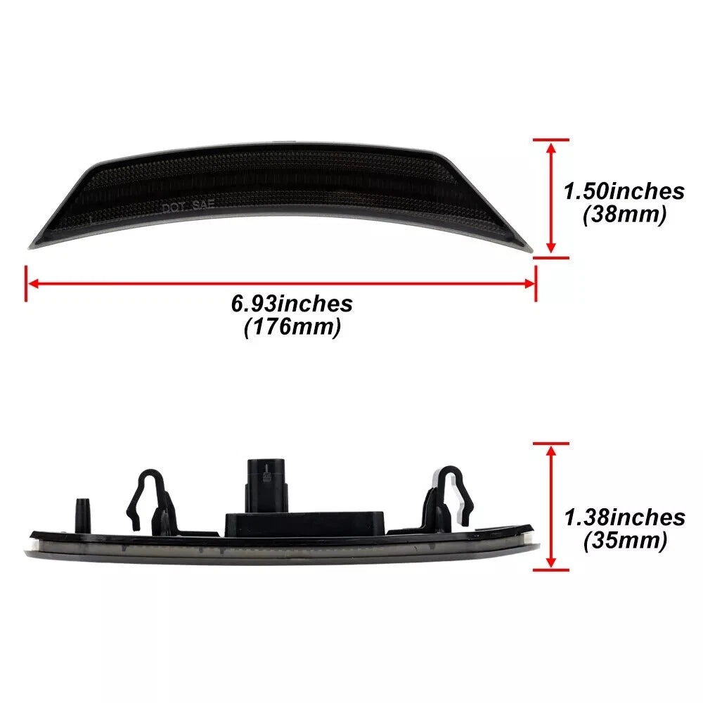 Smoked Lens Amber LED Front Side Marker Light for Chevrolet Trailblazer (2021–2024)