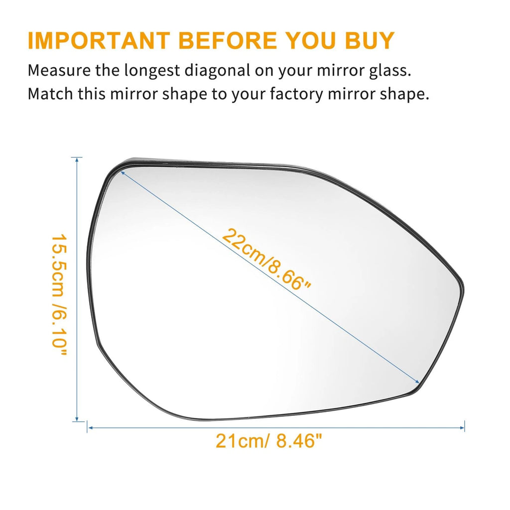 Heated Right Passenger Side Mirror Glass for Ford Explorer (2020–2022)