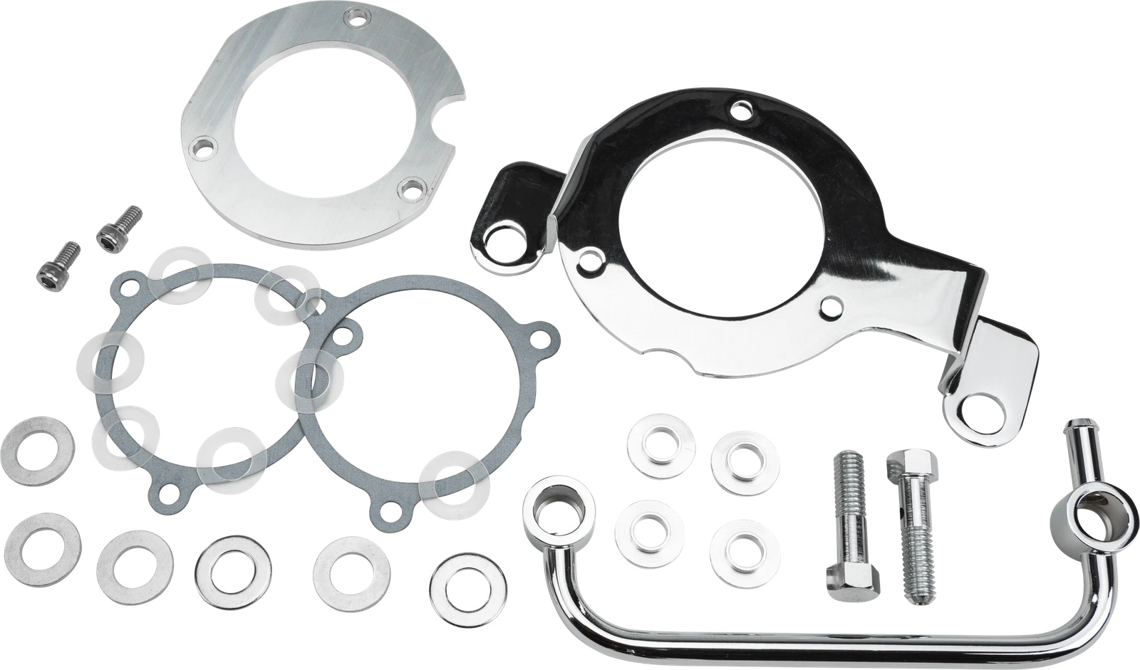 Complete Mount Kit Breather Tube Chrome for Harley Davidson (2017)