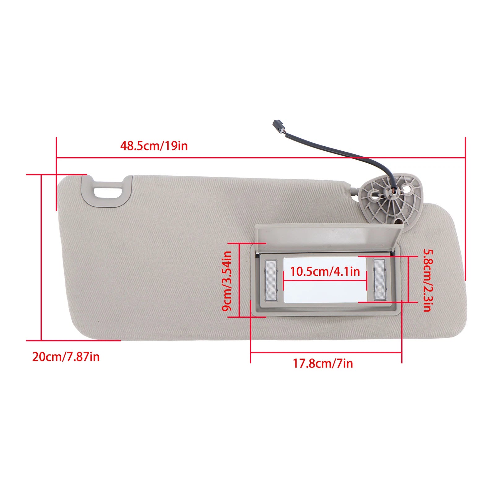 Sun Visor with Lights for Dodge Ram 1500 2013–2021, 2500 3500 2013–2018