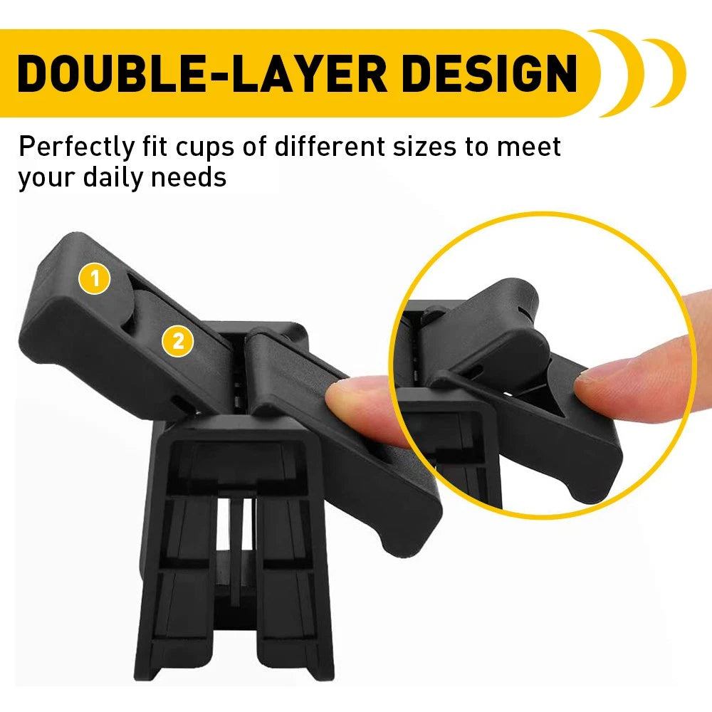 Set of 2 Console Cup Holder Insert Dividers for Toyota Highlander (2014–2019)