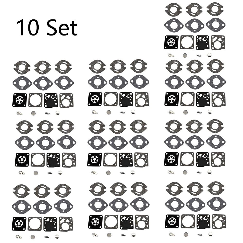 Set of 10 Carburetor Gasket Kits for Tecumseh TC200 TC300 Tillotson RK21 HU