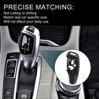 Set of 1 Gear Shift Knob Button Cover for BMW 1 (Carbon Fiber)
