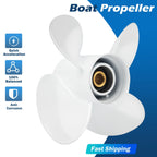 13x17 4-Blade Aluminum Outboard Propeller for Yamaha 60-115 HP (RHD)