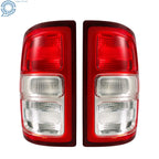 Set of 2 Tail Lights for Dodge Ram 2500 (2019–2022) Halogen, Chrome Bezel