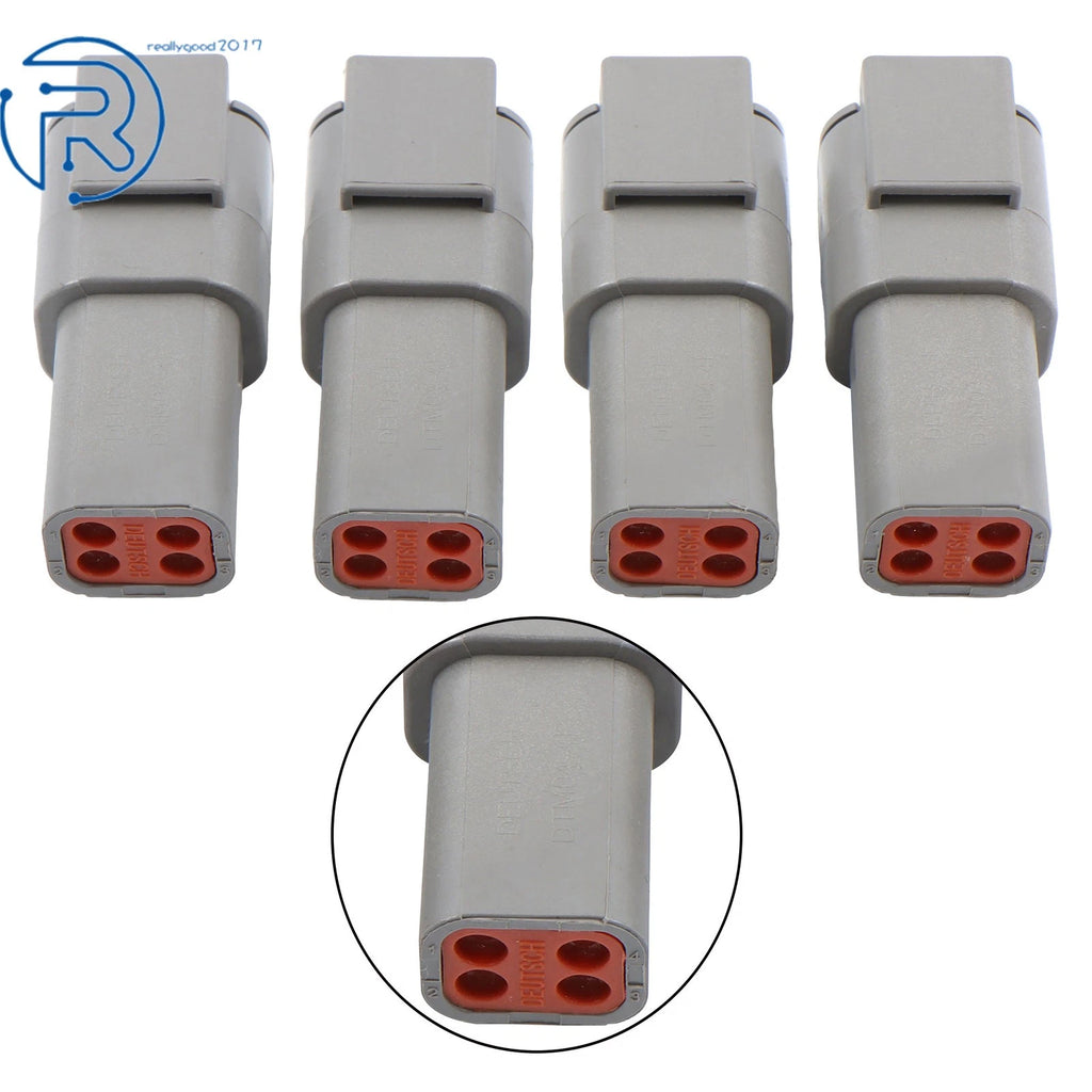 Set of 4 Waterproof DTM 4Pin Connectors for Automotive (Universal)