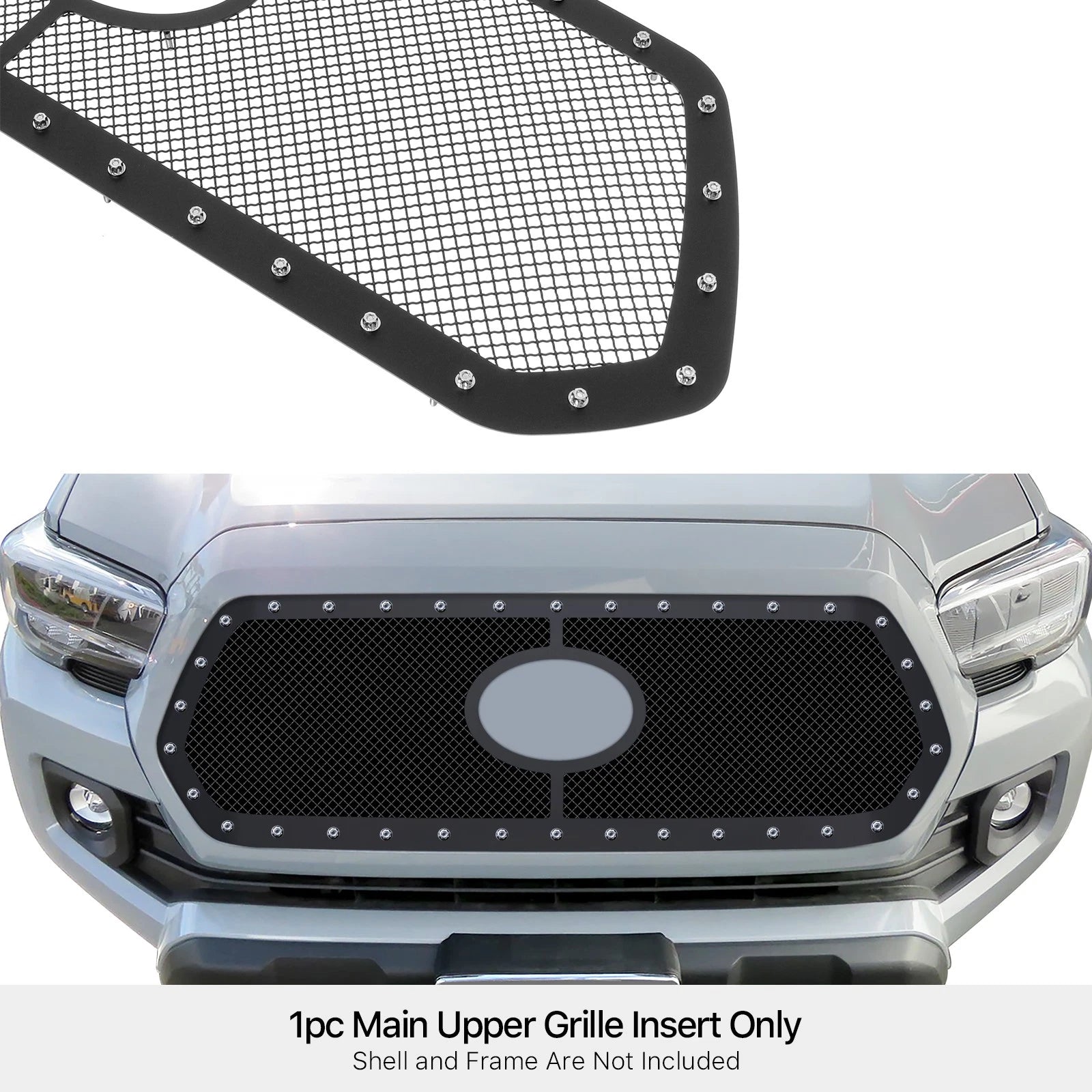 Stainless Black Mesh Grille Insert for Toyota Tacoma (2018-2019)