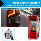 Set of 2 Red LED Tail Lights for Mitsubishi Triton MR (2019–Present)