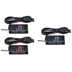 DC12V Digital Temperature and Voltage Meter Dual Display LED 0-28 Inch