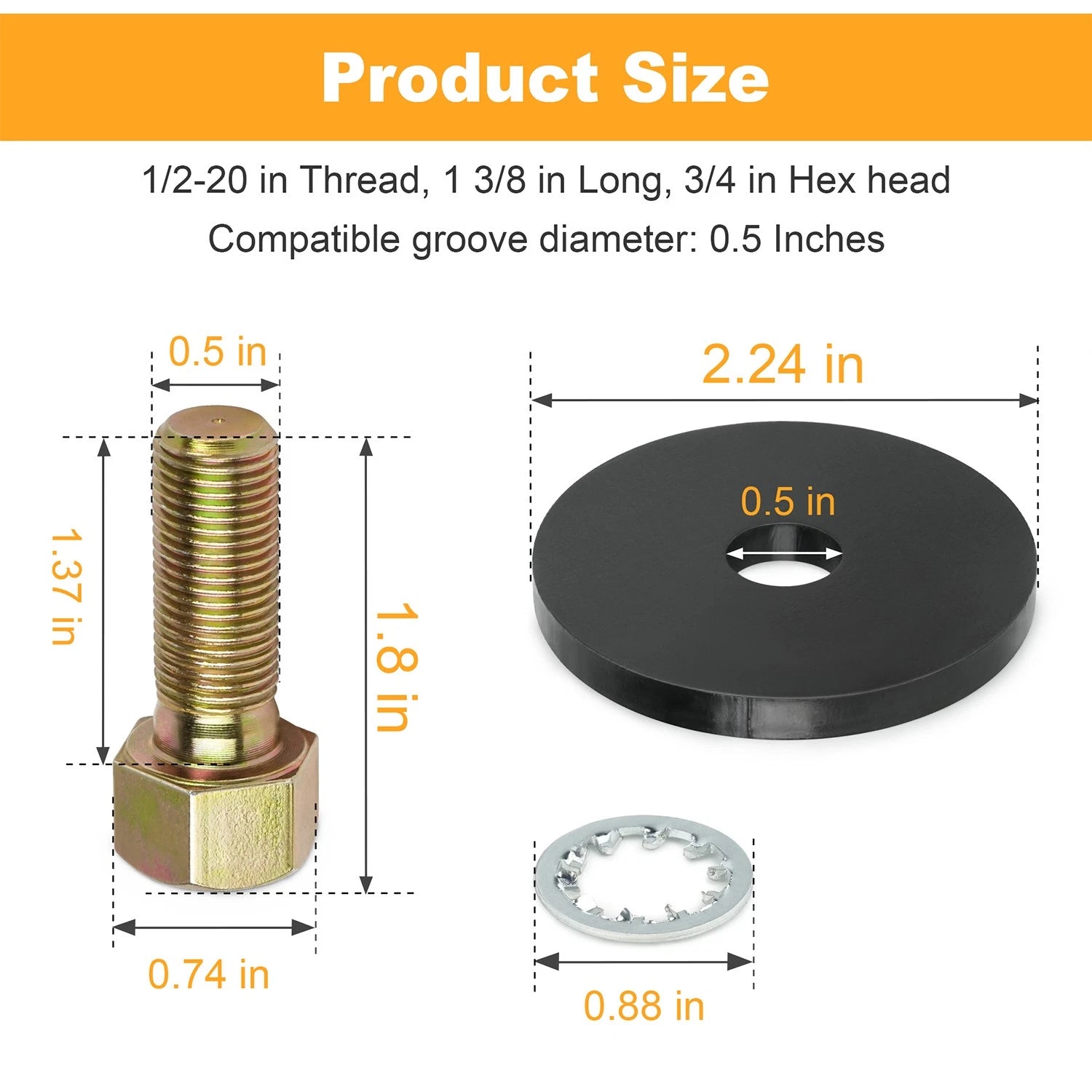 Balancer Bolt with Washer for Big Block Chevy (84532)