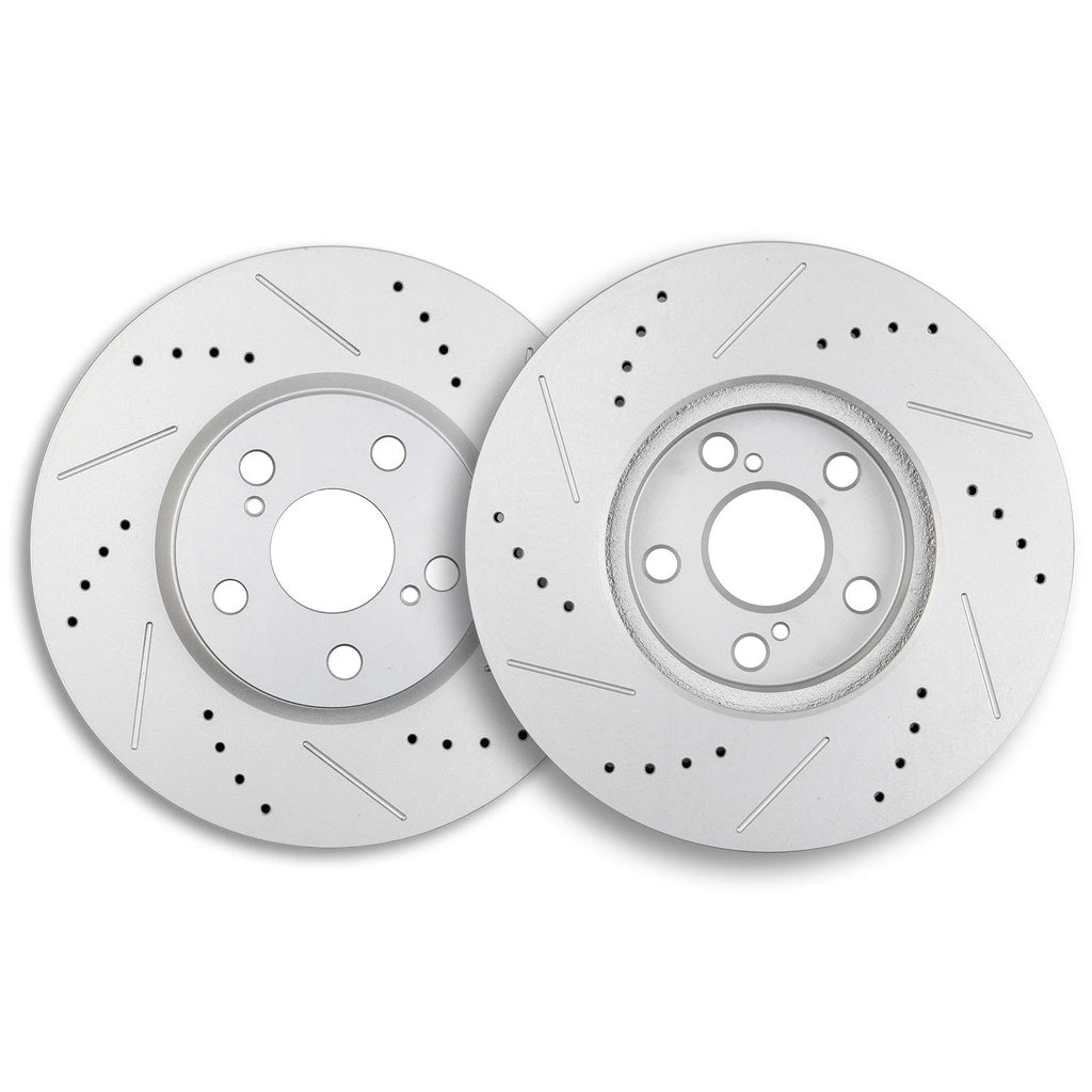 Front Drilled Rotors and Brake Pads for Toyota Corolla Matrix Vibe (2009–2019)