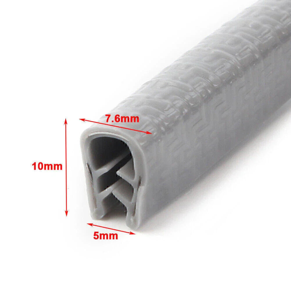 10ft Car Door Trim Edge Lock Guard Moulding Rubber Seal Strip Protector Grey