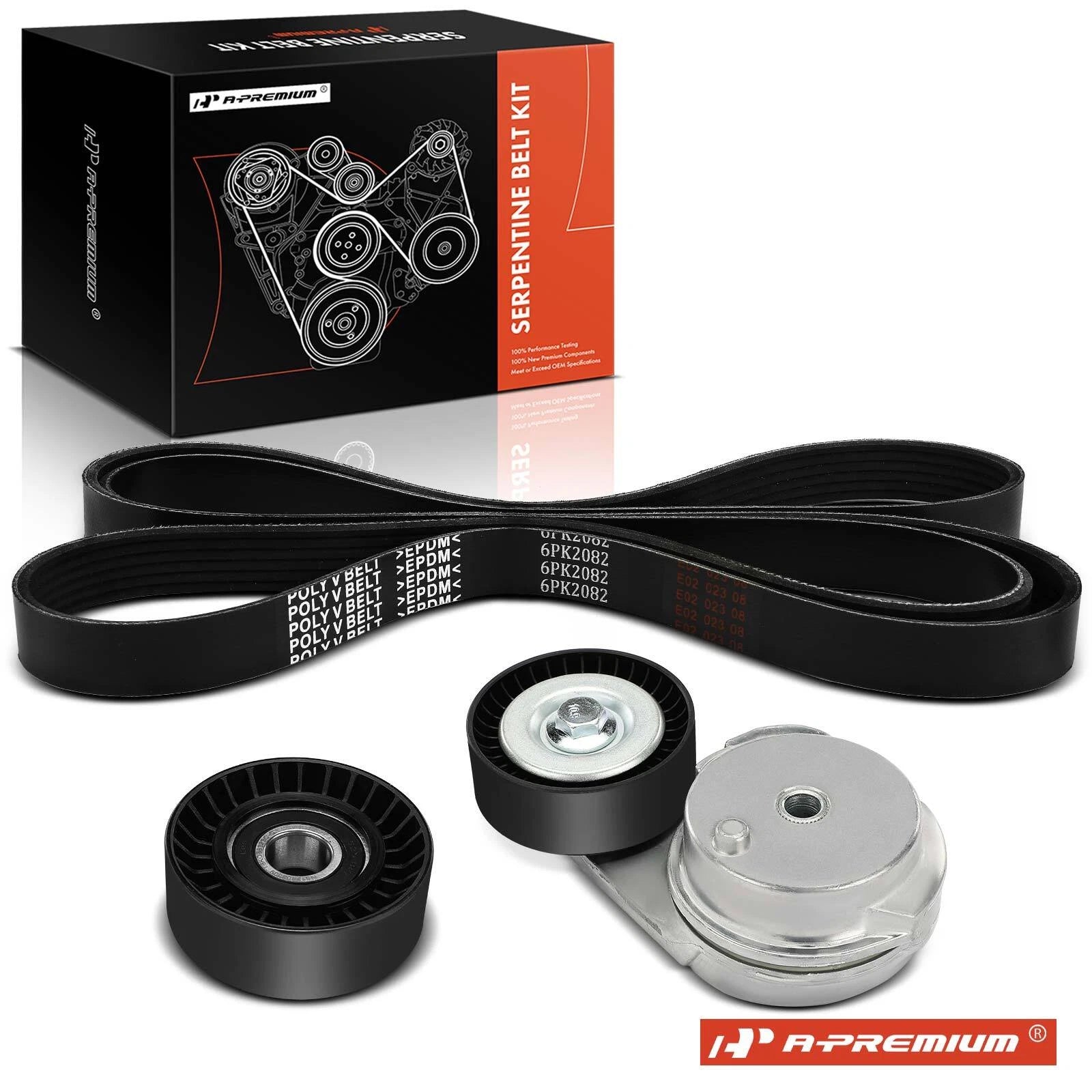 3X Serpentine Belt Drive Component Kit for Jeep Grand Cherokee (2005–2008)