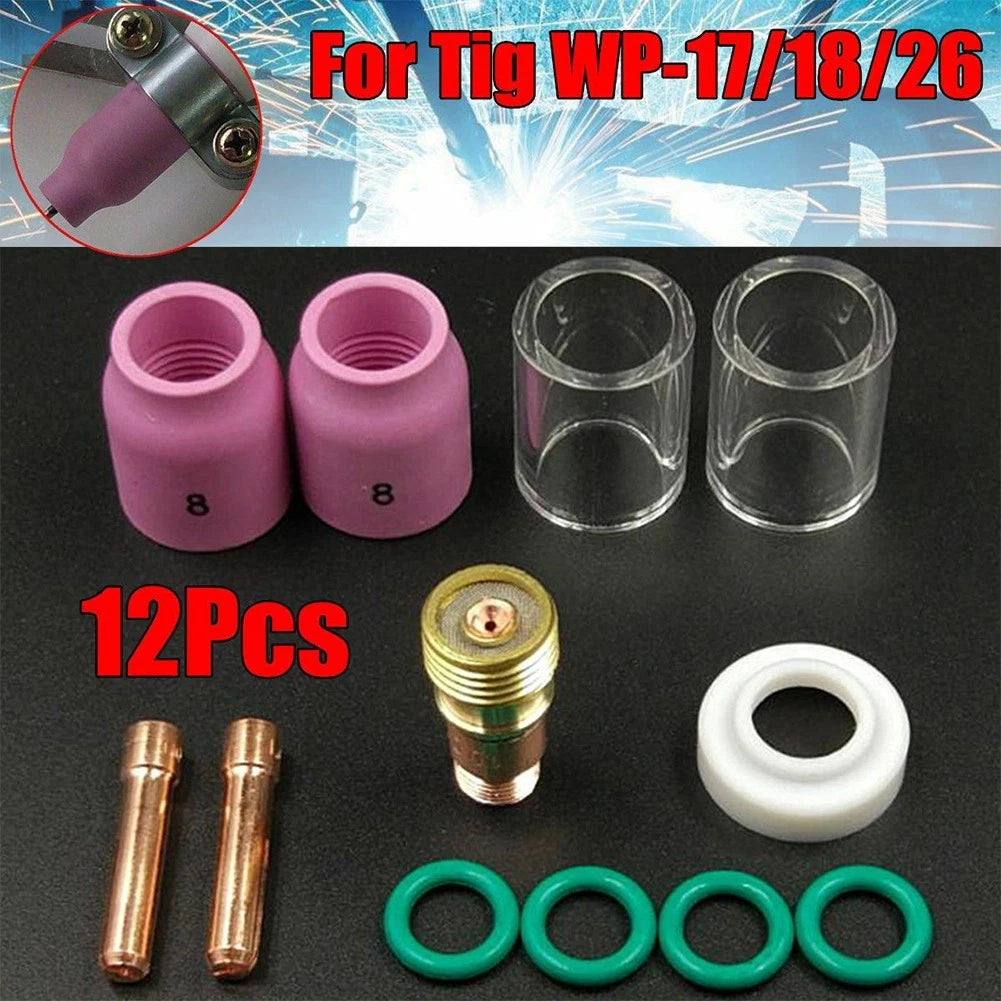 TIG Welding Torch Gas Lens #10 Cups 10N24S Collets for WP-17/18/26