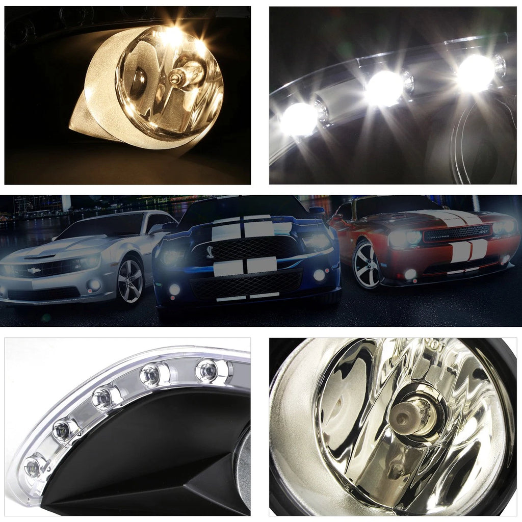 Smoked Lens Fog Lights with LED DRL for Toyota Camry (2010–2011)