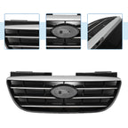 Front Upper Bumper Grille for Hyundai Elantra (Black Chrome, 2017–2020)
