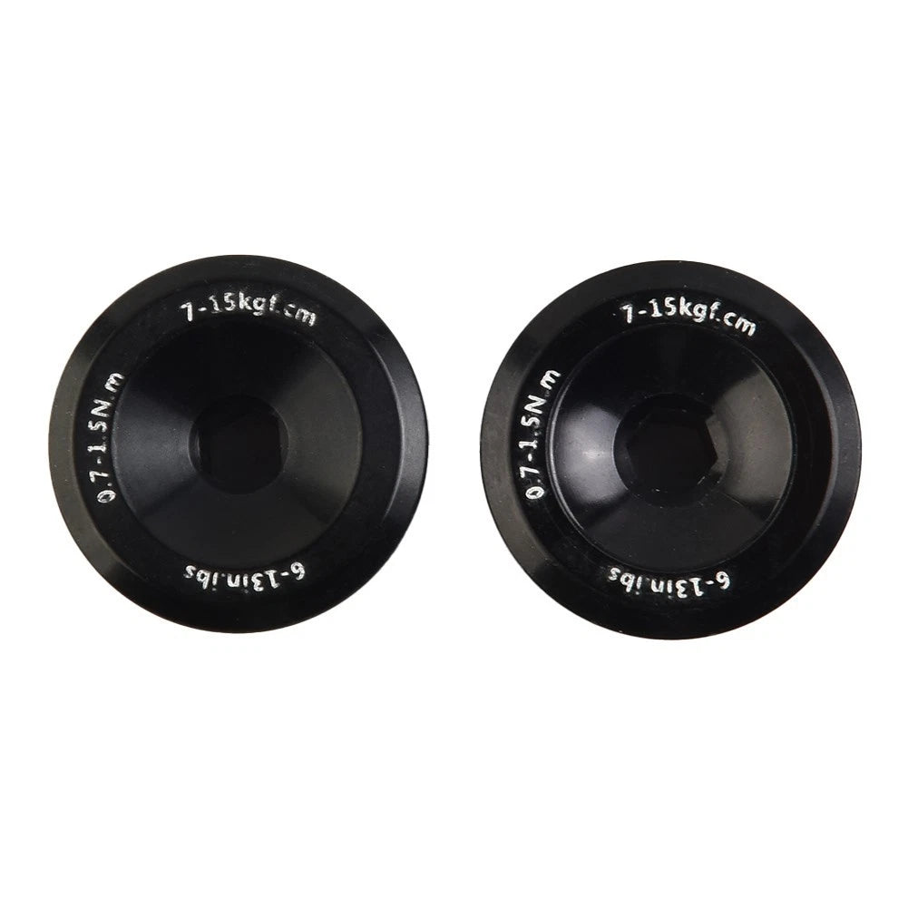 Set of 2 Crank Screws for Ebike (23.8mm, Aluminum Alloy, Black)