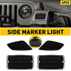 Set of 2 Clear Bumper Signal Fender Side Marker Lights for Jeep Wrangler TJ (1997–2006)