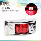 4X 5 Inch Red Side Signal Turn Indicator Light for Pickup Lorry Truck Van