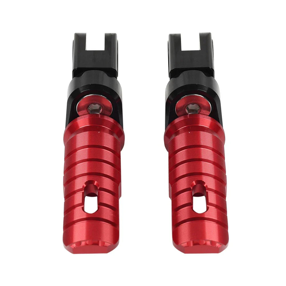 Red Front Footrests for Daytona 675, Street Twin 900 (2006-2024)