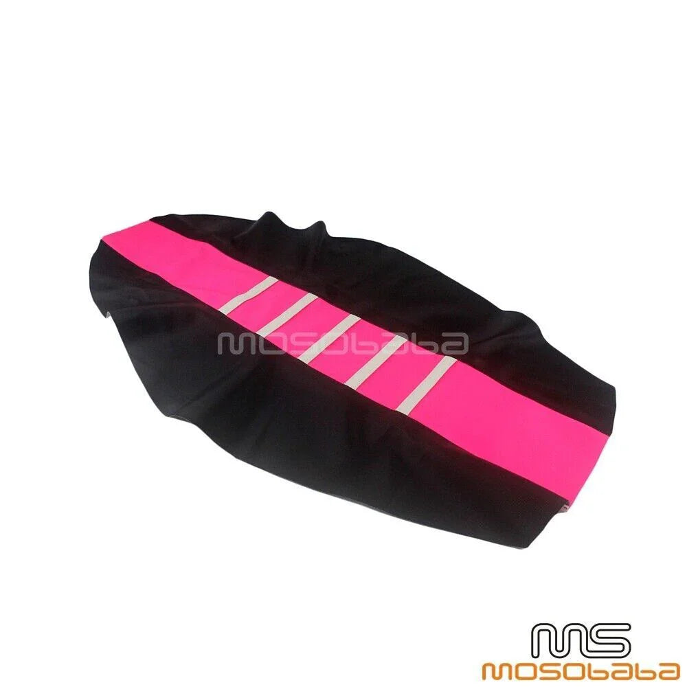 Dirt Bike Seat Cover Black/Pink Gripper for XR WR KX RM 250