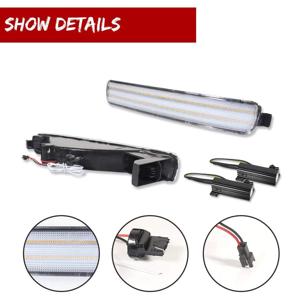 2X Clear Switchback LED Signal Lights for Honda Accord (1996–1997)