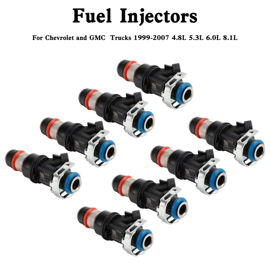 8PCS Fuel Injectors 25348180 881693002 RA087006 for Chevy MerCruiser Volvo Penta