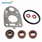 Lower Unit Gearbox Gasket Seal Kit for Yamaha 2T 3HP 3A 3B (6L5-W0001-21)