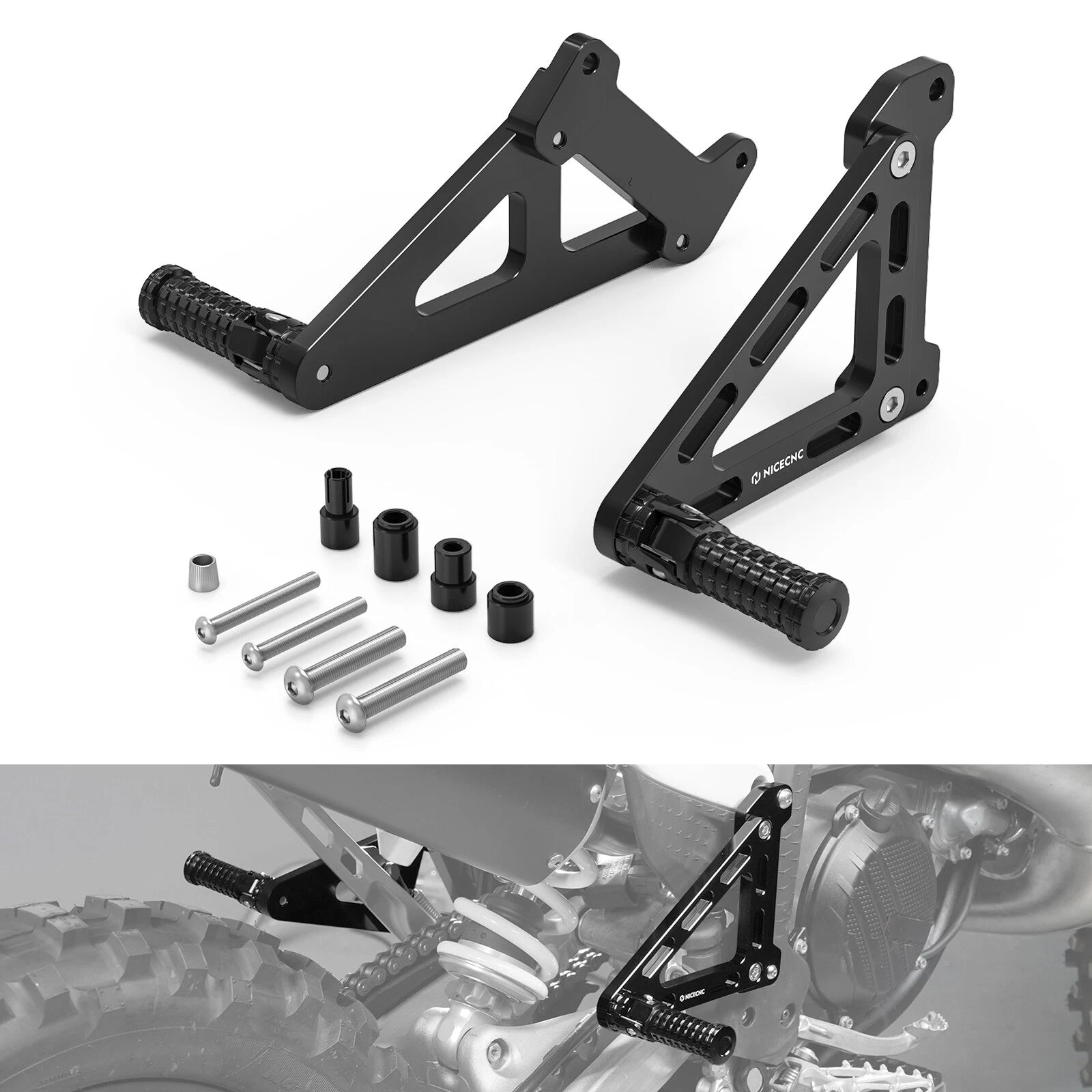Passenger Foot Peg Bracket Kit for KTM 125-450 XC/SX/XCF/SXF (2023–2025)
