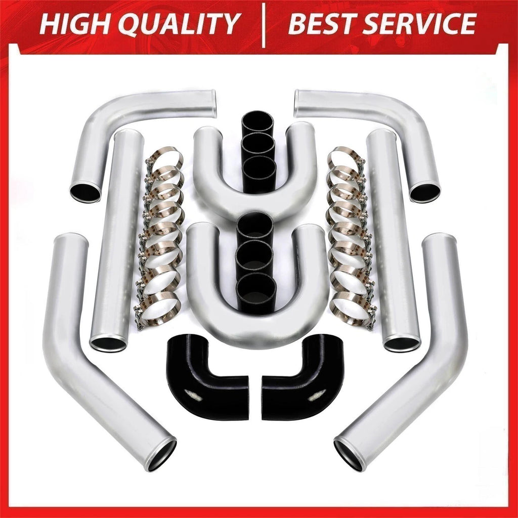 3" Aluminum Intercooler Piping U-Pipe Kit with Coupler & T-Clamps