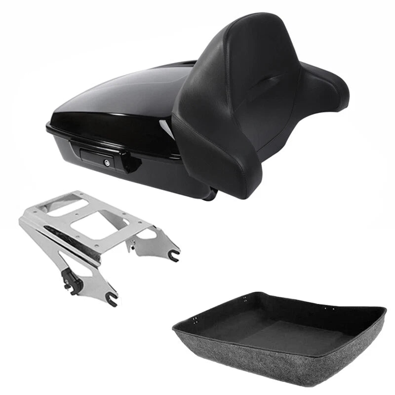 Chopped Trunk Backrest Mount Rack for Harley Touring Street Glide (2009–2013)