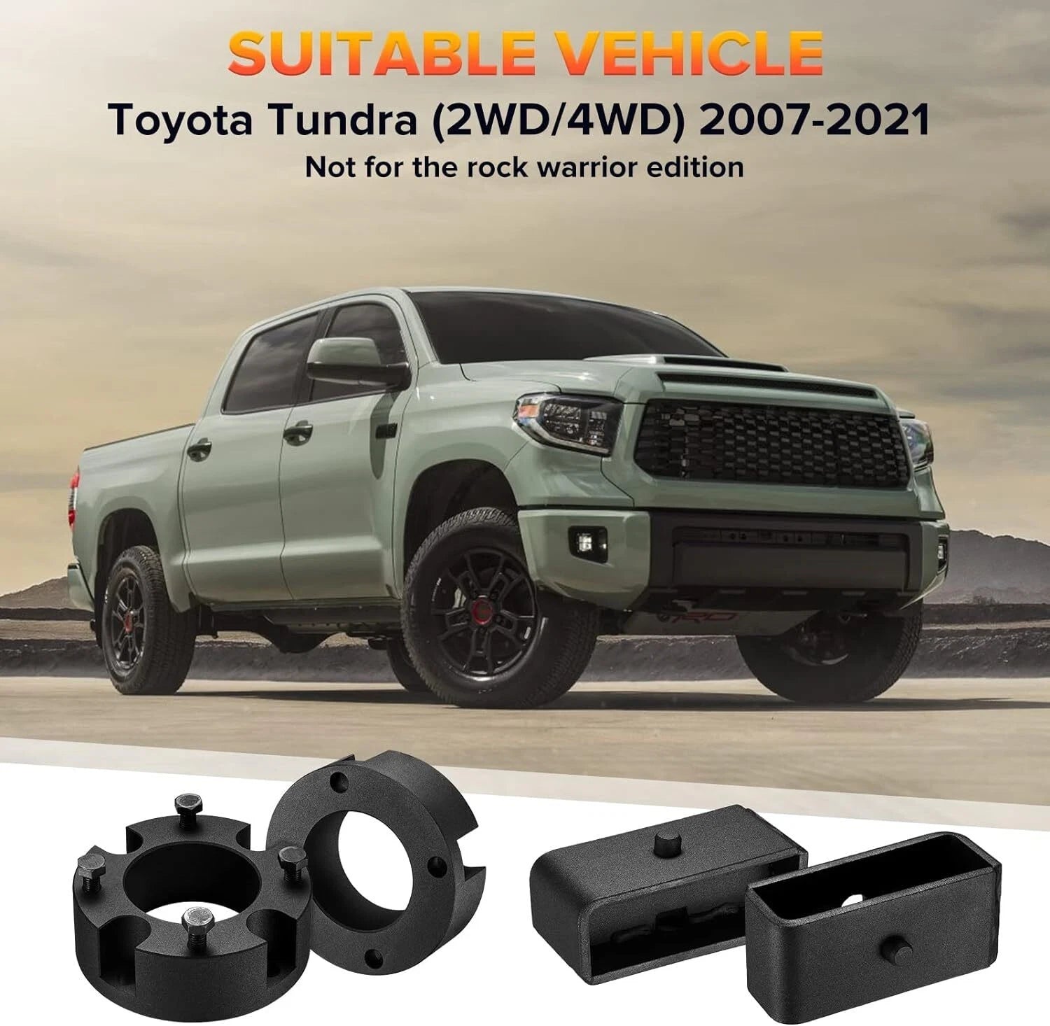 3 Inch Front 2 Inch Rear Leveling Lift Kit for Toyota Tundra (2007–2010)