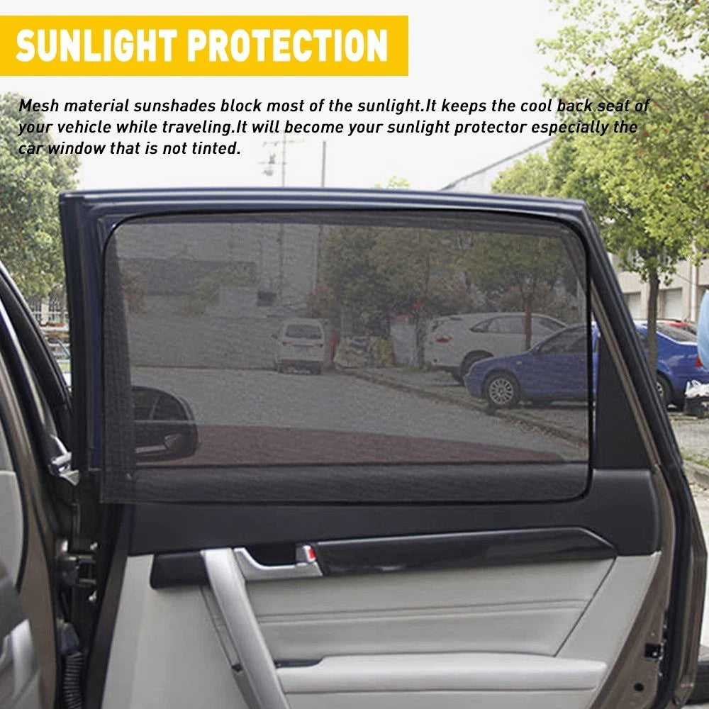 4X Magnetic Window Sun Shade Cover for Universal Vehicles (UV Protection)