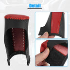Shift Knob Cover for Mazda 3 (2014–2018) - Black Red with Red Stitches