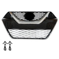 Set of 2 Front Bumper Grille Grills for Nissan Maxima (2016–2017) Chrome Black ABS