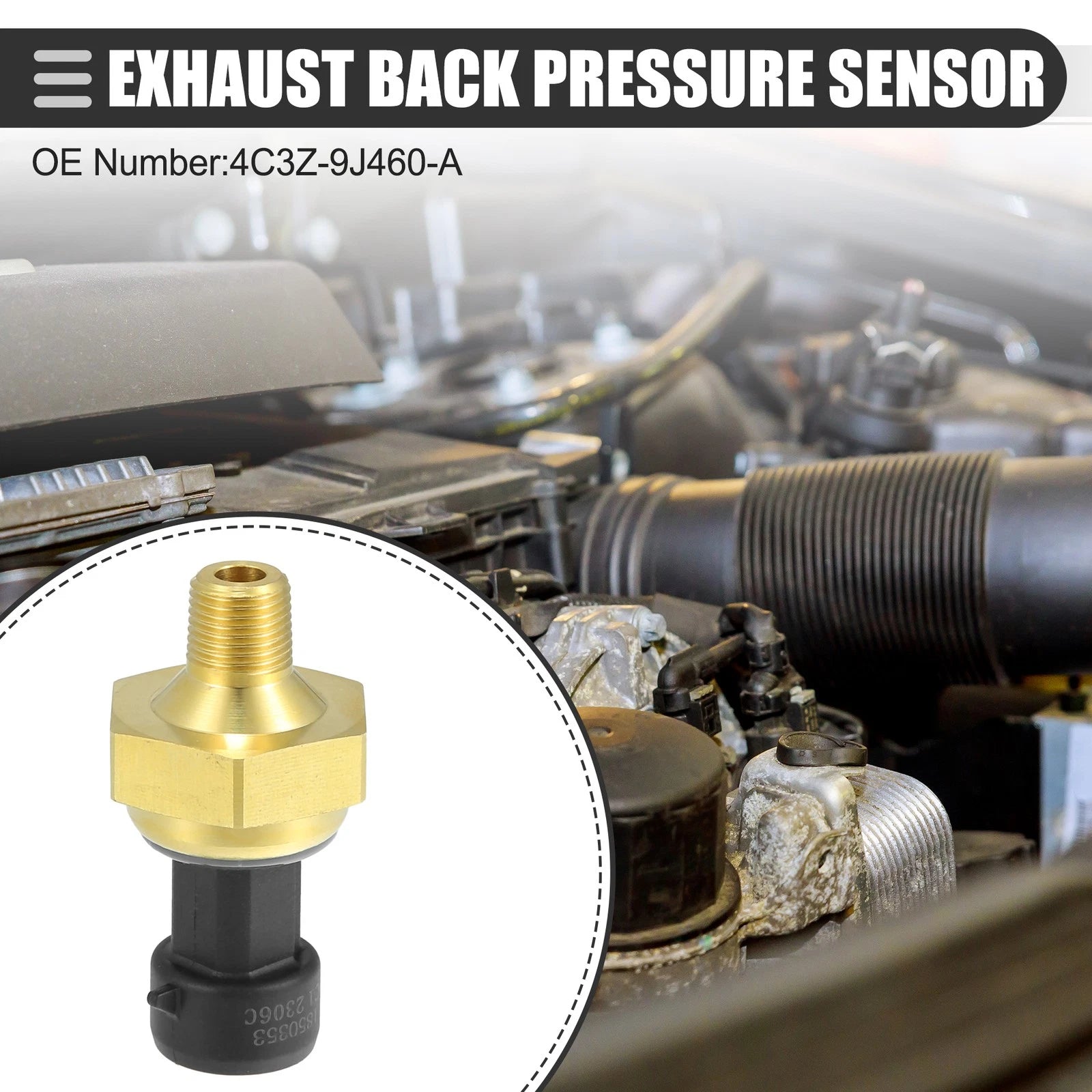 Exhaust Back Pressure Sensor EBP for Ford Powerstroke (2003–2007) 4C3Z-9J460-A