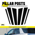 Set of 6 Glossy Black BC Pillar Post Cover Trim for Benz ML Class W164 (2006–2011)