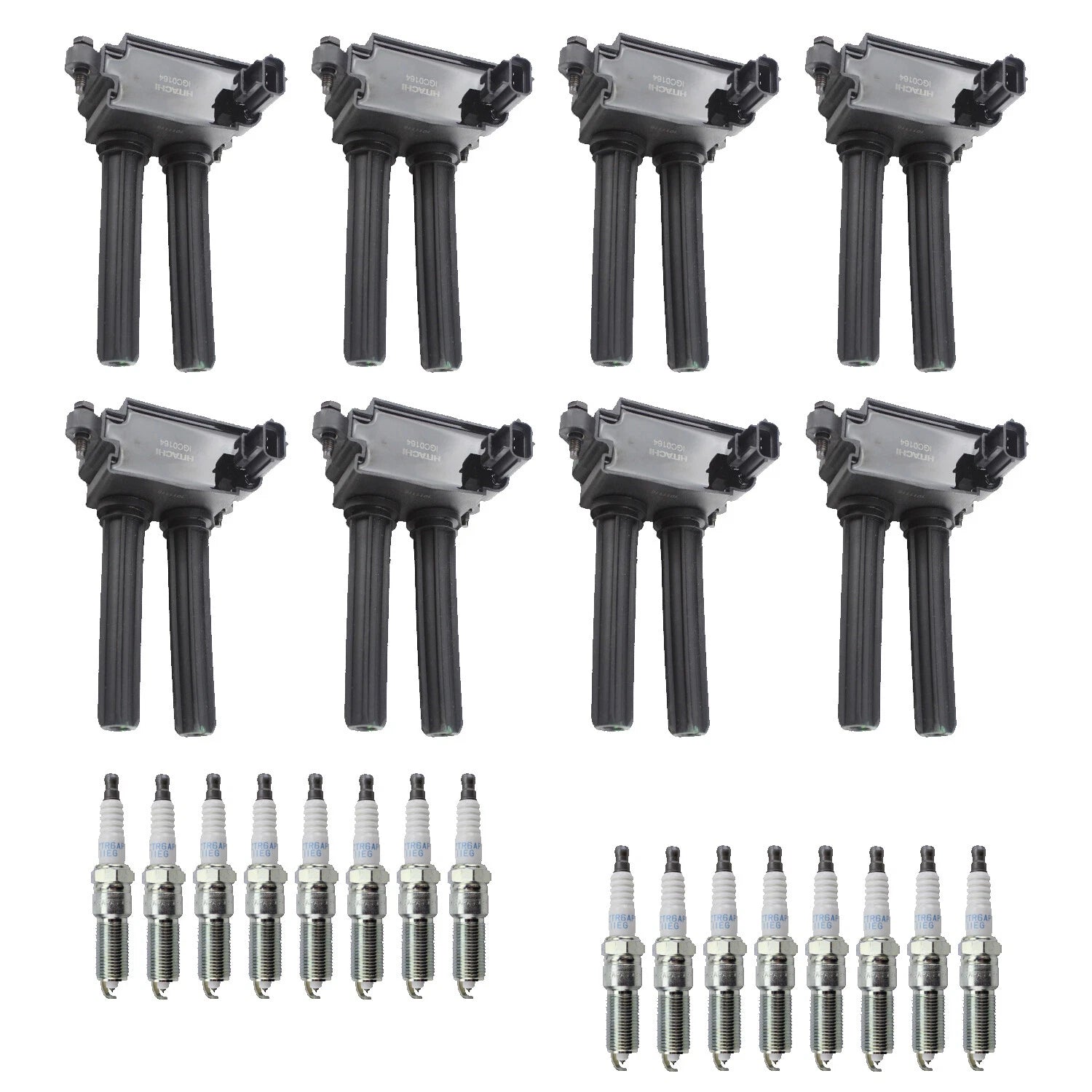 Set of 8 Ignition Coils & 16 NGK Platinum Spark Plugs for Jeep Wrangler (2007–2018)