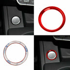 Red Aluminum Keyless Start Button Trim for Audi A4 A5 A7 (2013-2019)