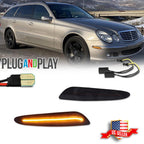 Smoked Amber LED Side Marker Lights for Mercedes W211 E-Class (2003–2006)
