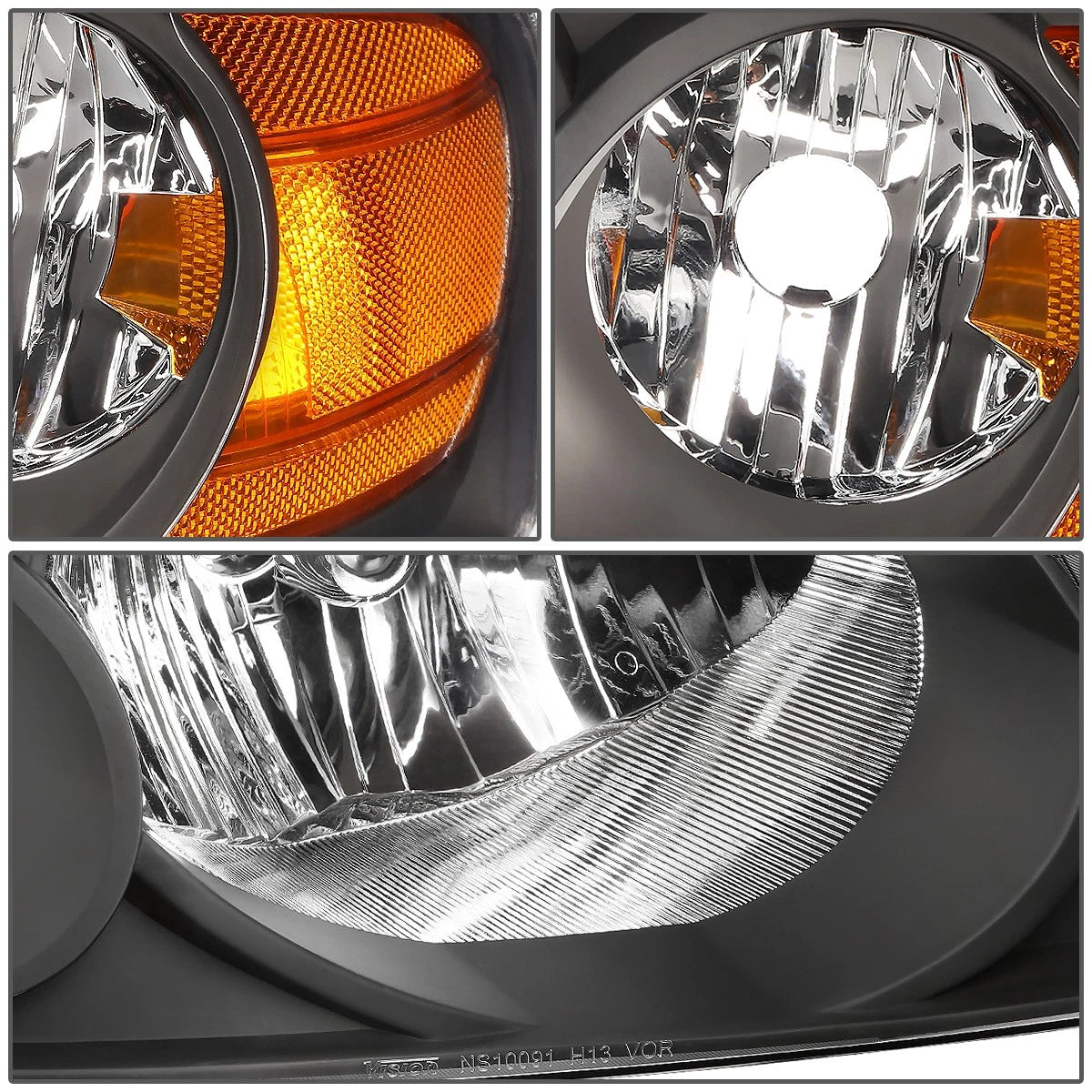 Passenger Right Side Headlight for Nissan Sentra (2004–2006) NI2503151 Black