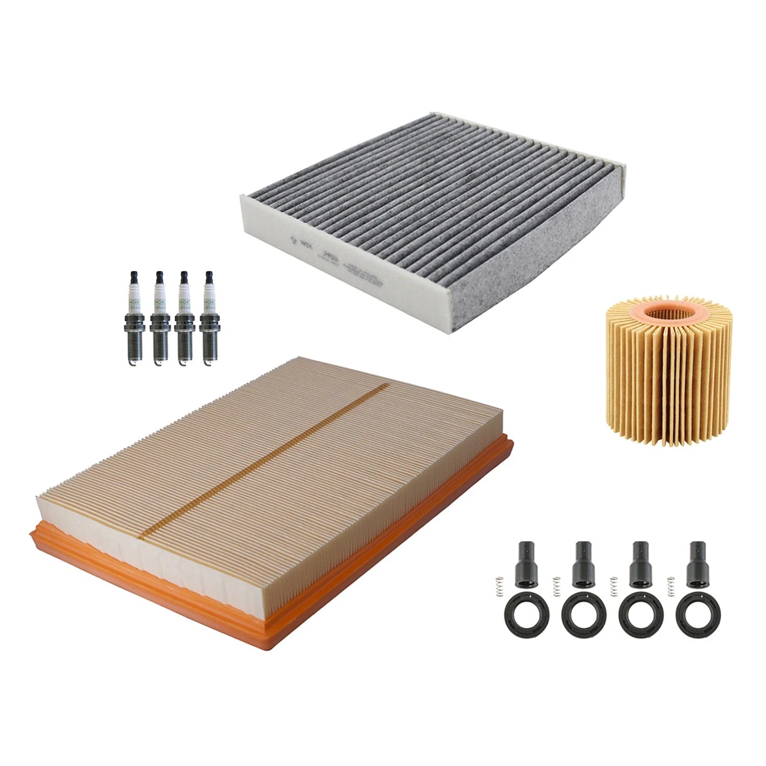 Tune Up Kit with 4 Spark Plugs & Boots for Avalon Camry ES300h RAV4