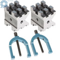 Set of 2 Multi-Use V-Block and Clamp for Precision Work (Hardened Steel)