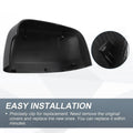 Rearview Mirror Cover Cap Set 2 x Black Carbon Fiber for Jeep Grand Cherokee