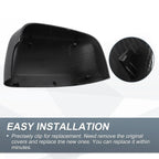 Rearview Mirror Cover Cap Set 2 x Black Carbon Fiber for Jeep Grand Cherokee