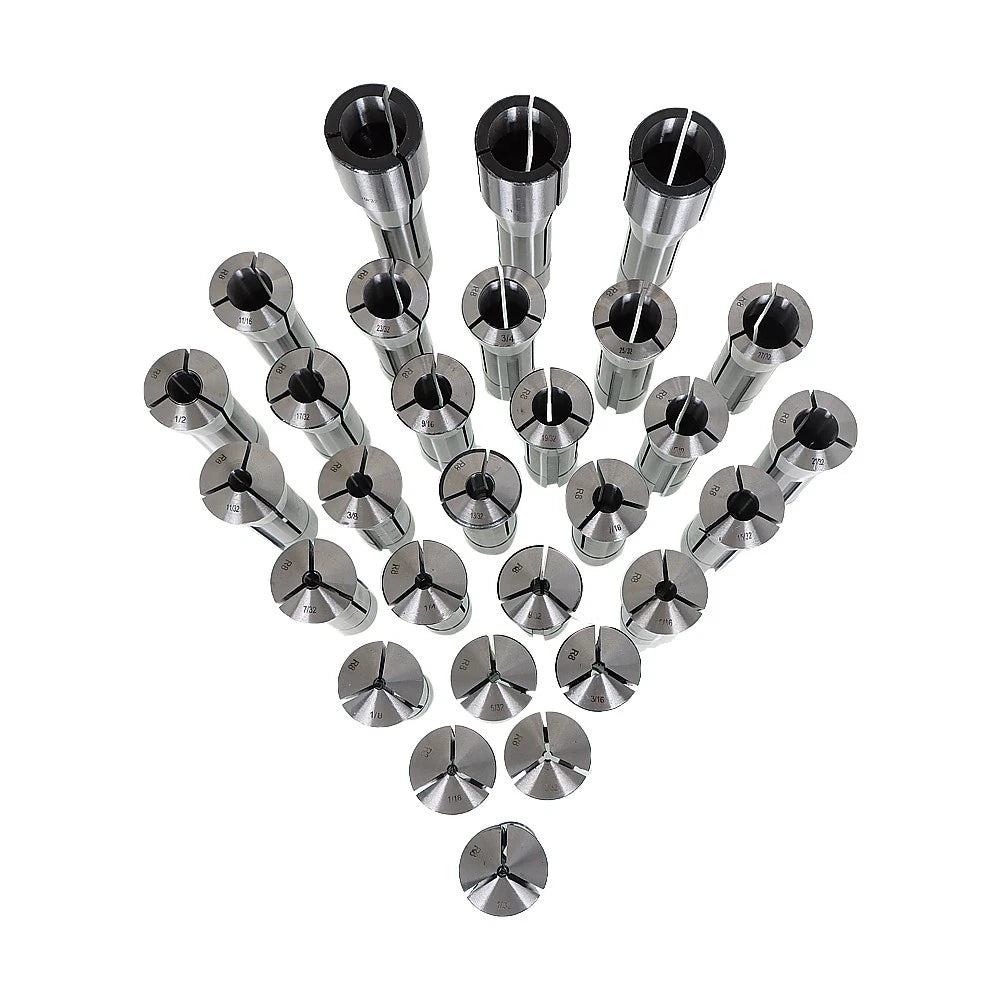 29 Pc Collet Set for Bridgeport (Fractional 1/32" - 1")