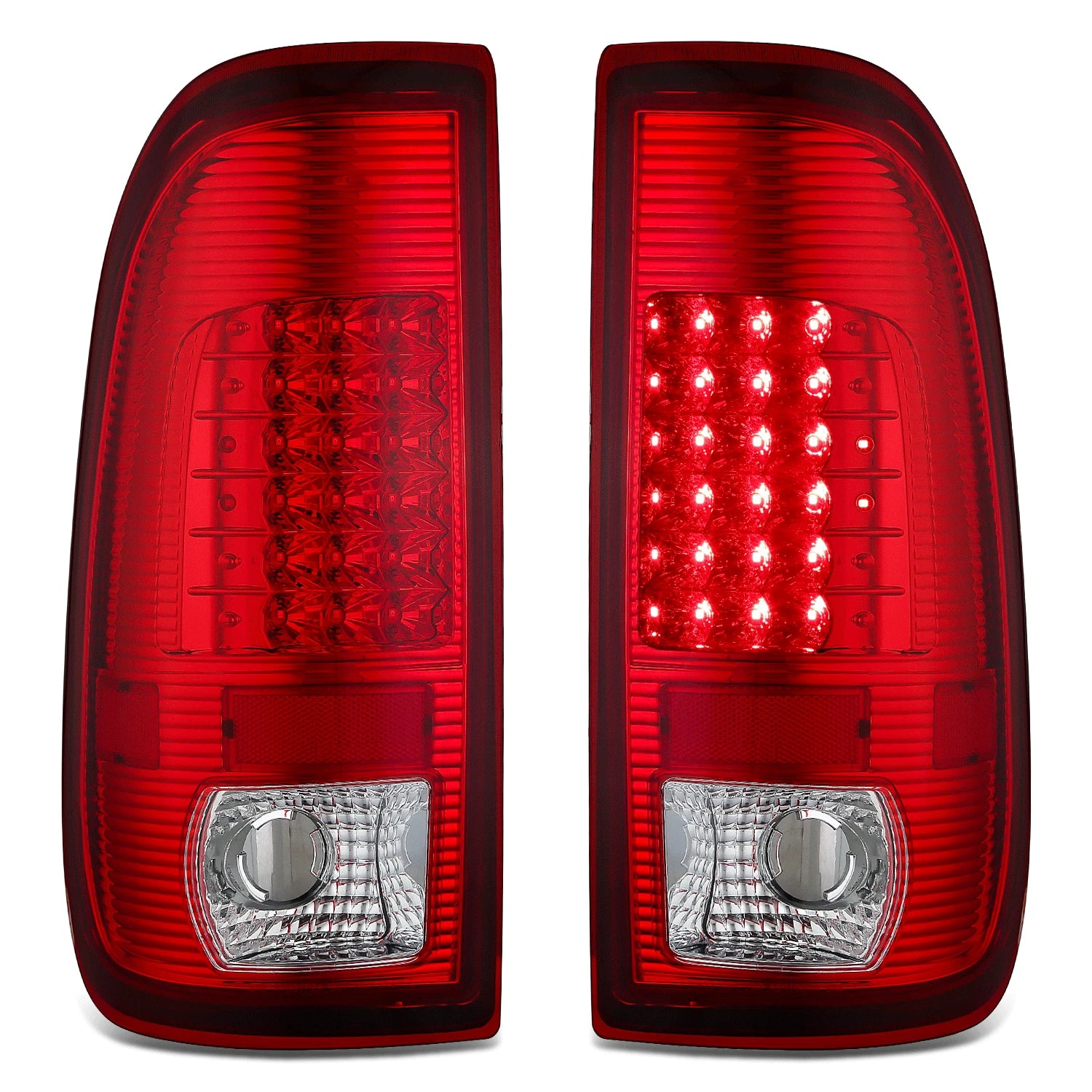 Set of 2 Full LED Tail Brake Light Lamps for Ford F250 F150 (1999–2007)