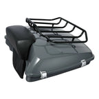 Razor Trunk Top Rack Backrest Pad for Harley Touring (2014–2025) Gunship Gray