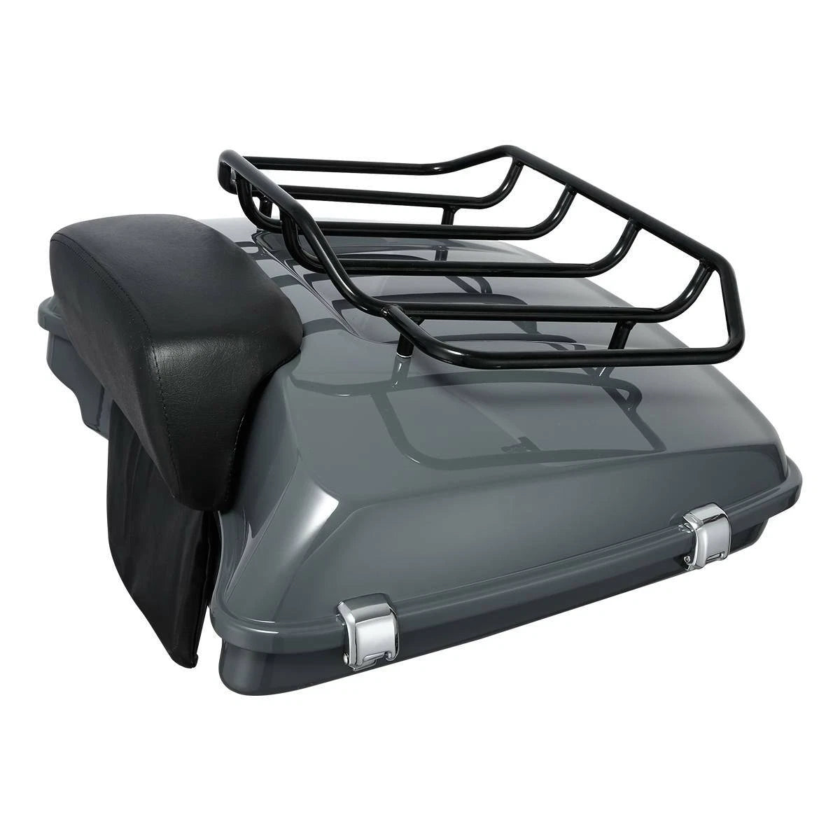 Razor Trunk Top Rack Backrest Pad for Harley Touring (2014–2025) Gunship Gray