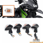 4Pcs Front Rear Turn Signal Amber Lights for Kawasaki KLR KLE 500 650 ZX6R